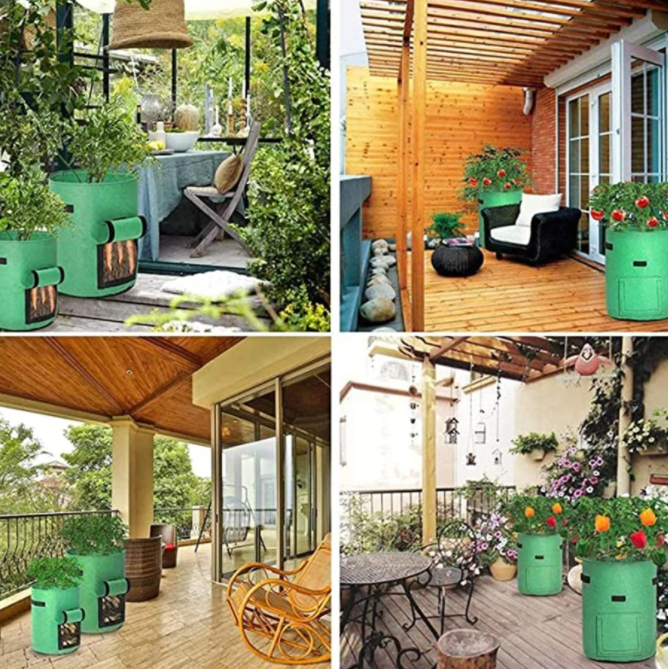 אדניות בד לשתילת ירקות שורש