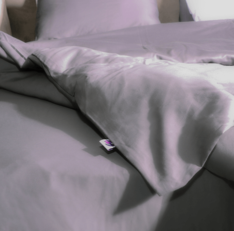 סט מצעים אפור זוגי סאטן 400 – 160/200