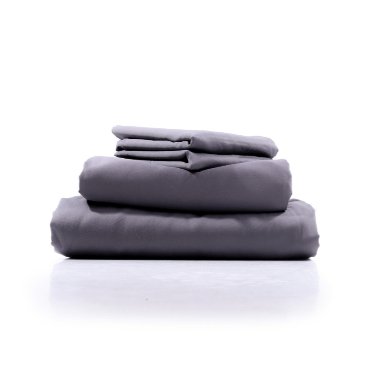 סט מצעים אפור זוגי סאטן 400 – 160/200