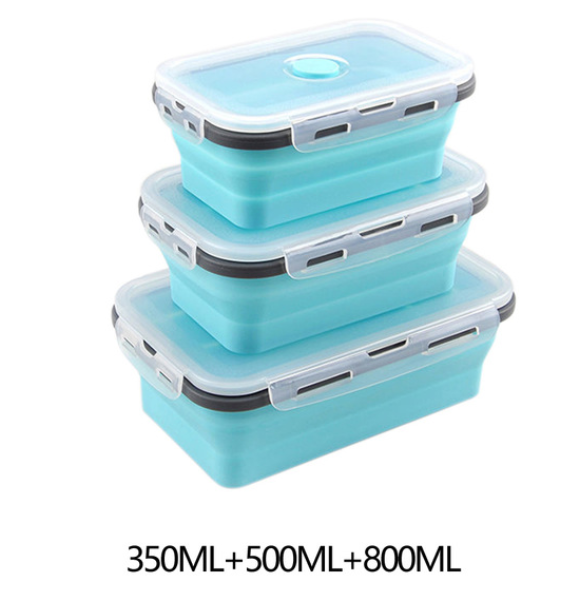 מארז 3 קופסאות אוכל מסיליקון גמיש