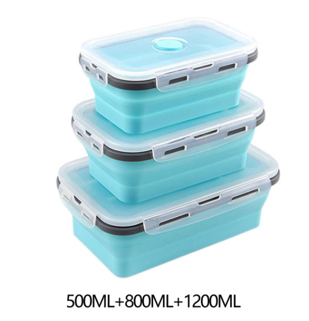 מארז 3 קופסאות אוכל מסיליקון גמיש