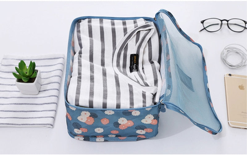 מארז של 6 אירגוניות מעוצבות בגדלים שונים לחופשות וטיולים - SiliCoverstore