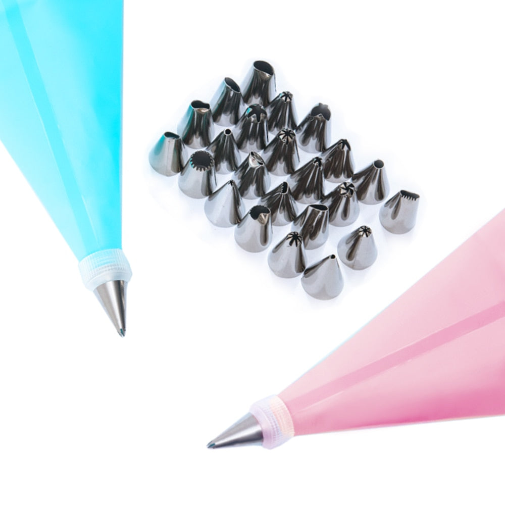 מארז של 26 פתחי זילוף לקישוט העוגה