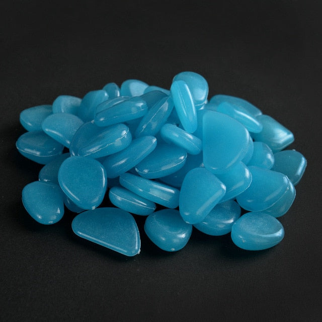 אבני לומינס זוהרות בחושך לעיצוב הגינה והמרפסת- במגוון צבעים