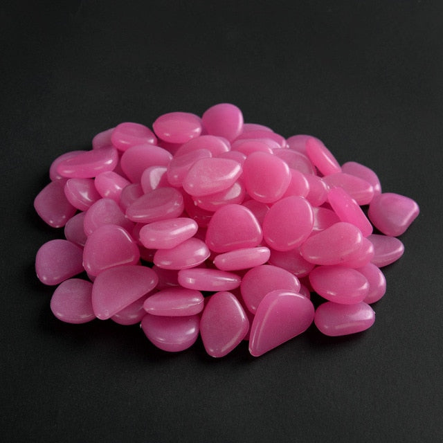 אבני לומינס זוהרות בחושך לעיצוב הגינה והמרפסת- במגוון צבעים