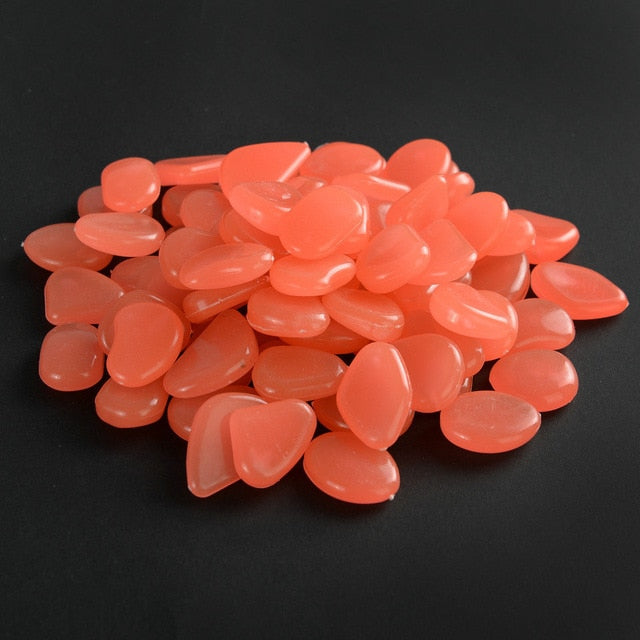 אבני לומינס זוהרות בחושך לעיצוב הגינה והמרפסת- במגוון צבעים