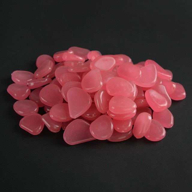 אבני לומינס זוהרות בחושך לעיצוב הגינה והמרפסת- במגוון צבעים