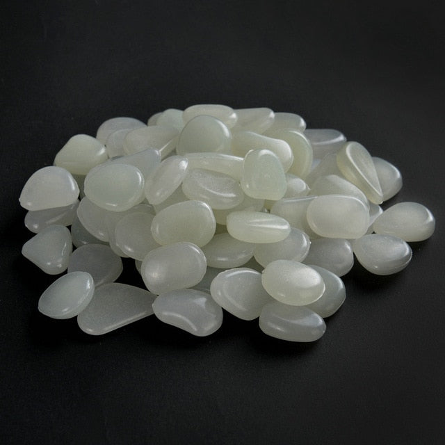 אבני לומינס זוהרות בחושך לעיצוב הגינה והמרפסת- במגוון צבעים