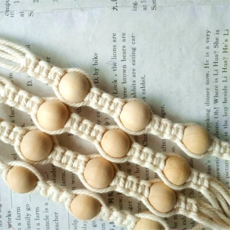 מתלי מקרמה עשויים 100% כותנה בעבודת יד לקישוט הבית והגינה