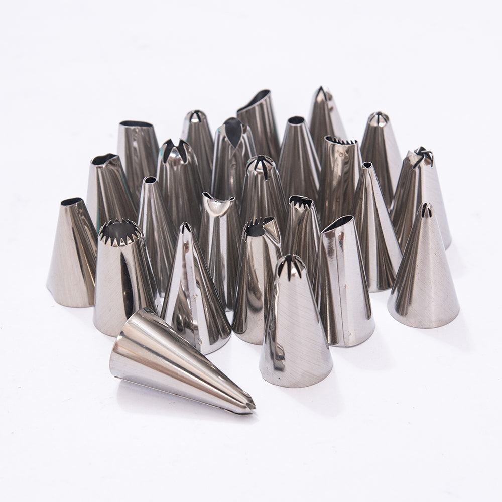 מארז של 26 פתחי זילוף לקישוט העוגה