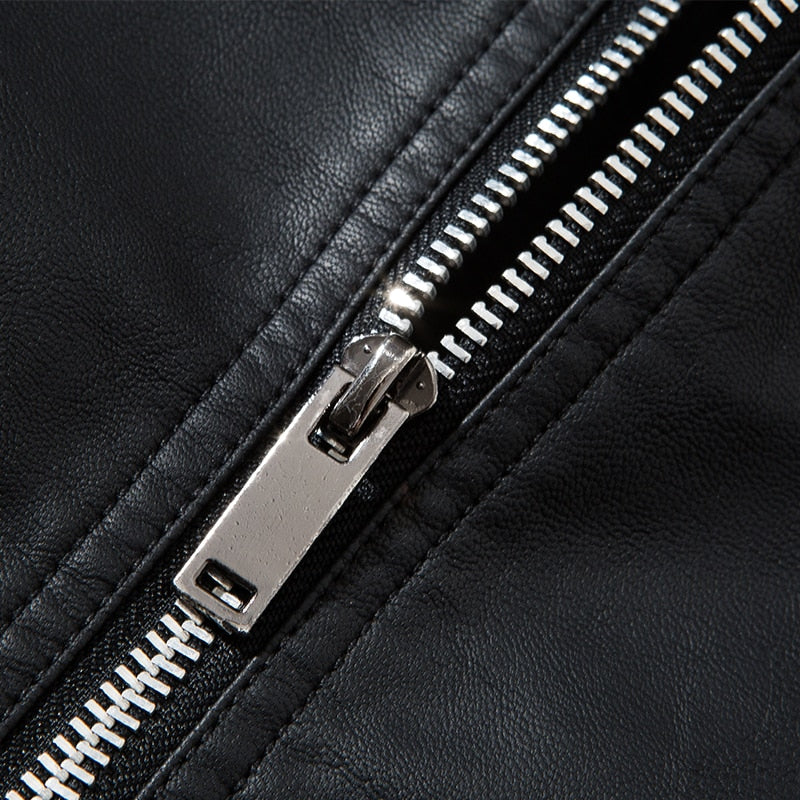 רומאו-מעיל דמוי עור רטרו