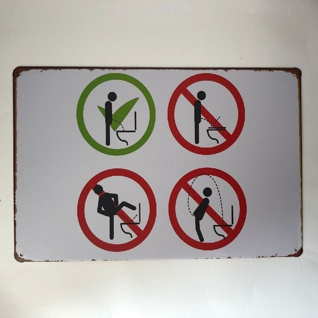 שלטי ברזל משעשעים לבית, לגינה ולמשרד