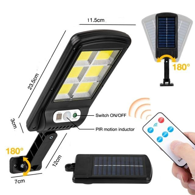 תאורת רחוב סולארית עם חיישן תנועה-120 וואט