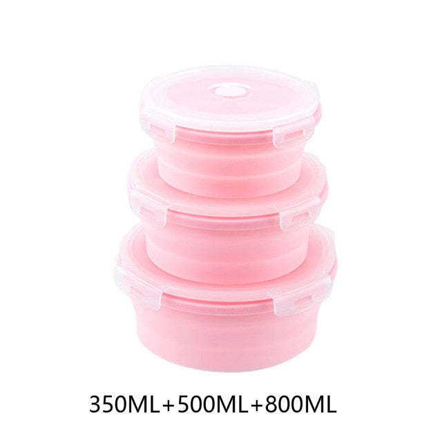 מארז 3 קופסאות אוכל מסיליקון גמיש