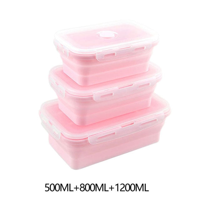 מארז 3 קופסאות אוכל מסיליקון גמיש